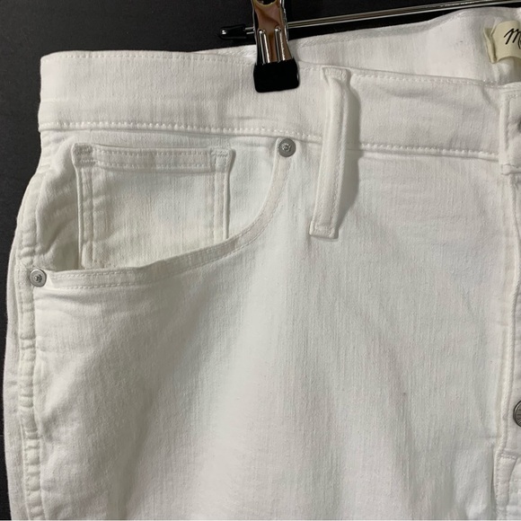 Madewell High Rise Skinny Jeans White Button Fly Tall - Picture 4 of 14